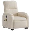vidaXL Fauteuil inclinable de massage électrique beige microfibres