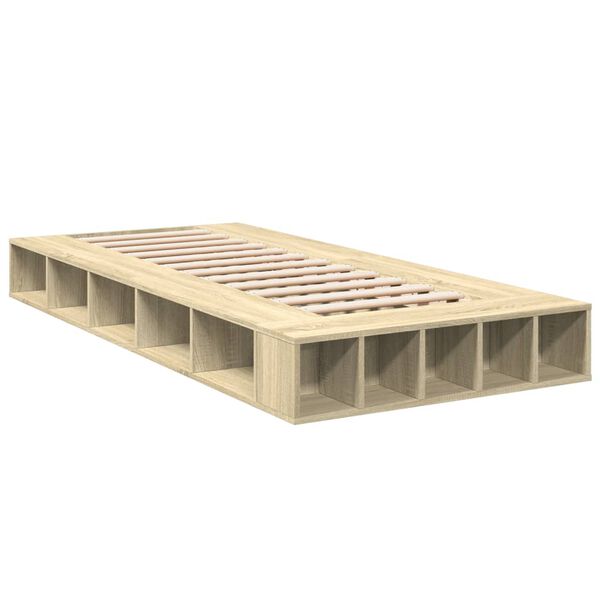 vidaXL Cadre de lit sans matelas ch&ecirc;ne sonoma 100x200 cm