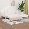 vidaXL Lit coulissant sans matelas blanc 2x(80x200)cm