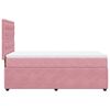 vidaXL Sommier &agrave; lattes de lit avec matelas Rose 90x200 cm Velours