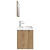 vidaXL Ensemble de meubles salle de bain 3 pcs bois d'ing&eacute;nierie