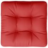 vidaXL Coussin de palette rouge 60x60x12 cm tissu
