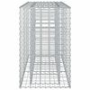 vidaXL Lit sur&eacute;lev&eacute; gabion Argent&eacute; 130 x 50 x 80 cm Acier galvanis&eacute;