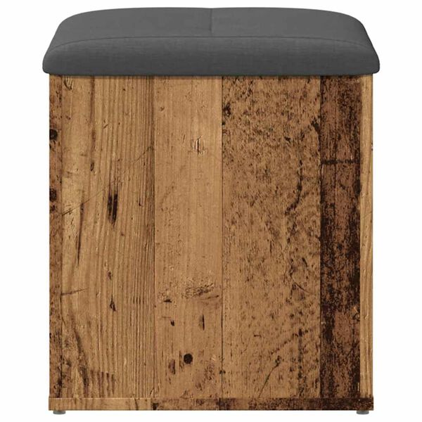 vidaXL Banc de rangement vieux bois 42x42x45 cm bois d'ing&eacute;nierie