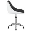 vidaXL Chaise pivotante de salle &agrave; manger Noir et blanc Similicuir