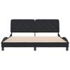 vidaXL Cadre de lit sans matelas noir 180x200 cm velours