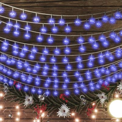 vidaXL Guirlande lumineuse 400 LED Bleu 40 m 8 effets lumineux