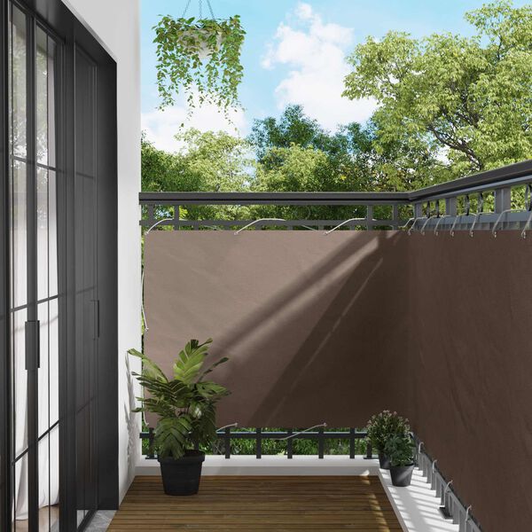 vidaXL &Eacute;cran de balcon Taupe 110 x 700 cm Tissu Oxford