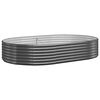 vidaXL Lit sur&eacute;lev&eacute; de jardin Acier galvanis&eacute; Anthracite