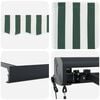 vidaXL Auvent Vert et blanc 300 x 250 x 165 cm Polyester et Aluminium
