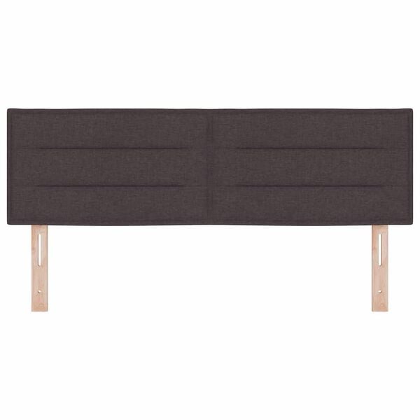 vidaXL T&ecirc;te de lit Marron fonc&eacute; 144 cm tissu