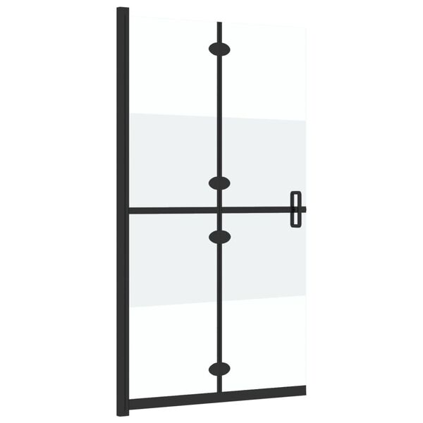 vidaXL Paroi de douche pliable Verre ESG demi-dépoli 80x190 cm