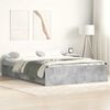 vidaXL Cadre de lit sans matelas gris b&eacute;ton 140x190 cm