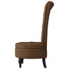 vidaXL Fauteuil à pantoufle Marron 56,5 x 70 x 110 cm Simili daim