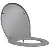 vidaXL Si&egrave;ge de toilette Gris 47 x 37 x 4 cm Duroplast