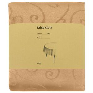 vidaXL Tissu de Table 5 pc Rond Beige &Oslash; 160 cm