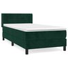vidaXL Sommier &agrave; lattes de lit avec matelas Vert fonc&eacute; 100x200 cm