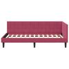 vidaXL Cadre de lit d'angle Rouge bordeaux 100 x 200 cm Velours