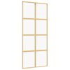 vidaXL Porte coulissante dor&eacute; 90x205 cm verre ESG clair et aluminium