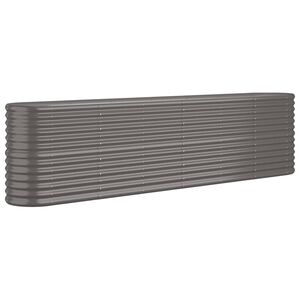 vidaXL Lit sur&eacute;lev&eacute; de jardin Acier galvanis&eacute; 260x40x68 cm gris