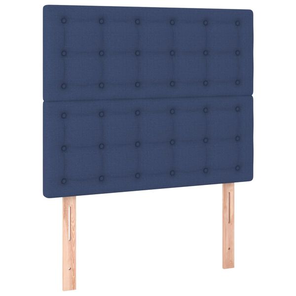 vidaXL T&ecirc;te de lit Bleu 100x5x118/128 cm Tissu