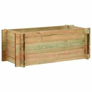 vidaXL Jardini&egrave;re sur&eacute;lev&eacute;e pour l&eacute;gumes Bois de pin impr&eacute;gn&eacute; 80 cm