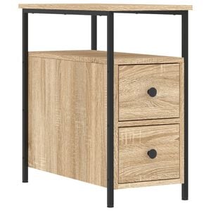 vidaXL Table de chevet ch&ecirc;ne sonoma 30x60x60 cm bois d'ing&eacute;nierie