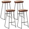 vidaXL Ensemble de bar 5 pcs bois de manguier brut massif et m&eacute;tal
