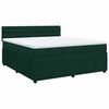 vidaXL Sommier &agrave; lattes de lit et matelas Vert fonc&eacute; 180x200cm Velours