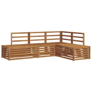 vidaXL Ensemble de canap&eacute;s d'ext&eacute;rieur 4 Pi&egrave;ce Naturel