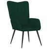 vidaXL Chaise de relaxation avec tabouret Vert foncé Velours