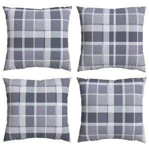 vidaXL Coussin d'ext&eacute;rieur 4 pcs Carreaux Grisel 60 x 60 cm Tissu