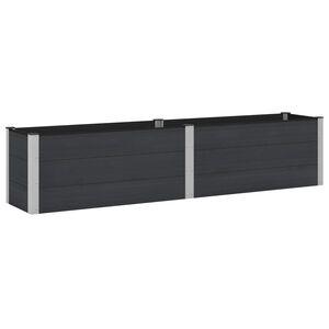 vidaXL Jardini&egrave;re sur&eacute;lev&eacute;e Noir 250 x 50 x 54 cm WPC et Aluminium