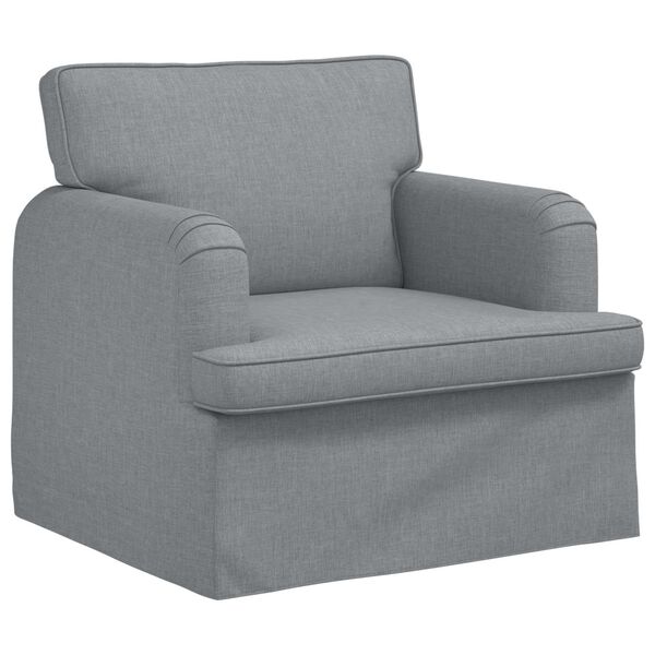 vidaXL Ensemble de Canap&eacute;s 2 pcs Gris clair 144 x 80 x 85 cm tissu