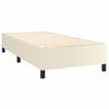 vidaXL Sommier &agrave; lattes de lit avec matelas Cr&egrave;me 90x200 cm Similicuir