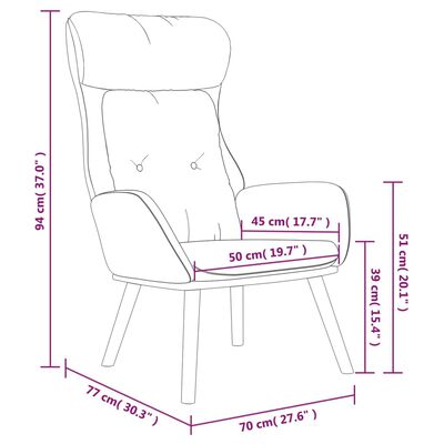vidaXL Chaise de relaxation Gris foncé Tissu et PVC
