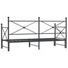 vidaXL Lit de jour avec gigogne sans matelas noir 90x200 cm acier