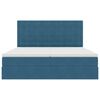 vidaXL Lit de Rangement avec matelas Bleu fonc&eacute; 180 x 200 cm Velours