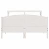 vidaXL Cadre de lit sans matelas blanc 135x190 cm bois de pin massif