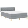 vidaXL Lit &agrave; ressorts avec matelas Gris clair 200 x 160 cm tissu