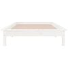 vidaXL Cadre de lit &agrave; LED sans matelas blanc 100x200 cm bois massif