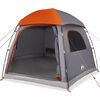vidaXL Tente de familiale igloo 6 personnes gris orange imperm&eacute;able