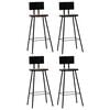 vidaXL Tabourets de bar lot de 4 bois massif de r&eacute;cup&eacute;ration