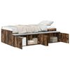 vidaXL Cadre de lit Ch&ecirc;ne fum&eacute; 90 x 190 cm Bois d'ing&eacute;nierie