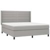 vidaXL Sommier &agrave; lattes de lit avec matelas Gris clair 160x200cm Tissu