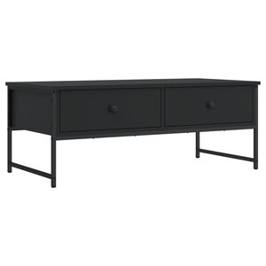 vidaXL Table basse noir 101x49x39,5 cm bois d'ing&eacute;nierie