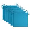 vidaXL Chaises pliables de jardin avec coussins lot de 6 Bois de teck