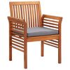 vidaXL Chaises &agrave; manger de jardin et coussins lot de 4 acacia massif