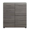Trendteam Commode de rangement Line Argent&eacute; fum&eacute;