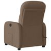 vidaXL Fauteuil inclinable de massage &eacute;lectrique marron tissu
